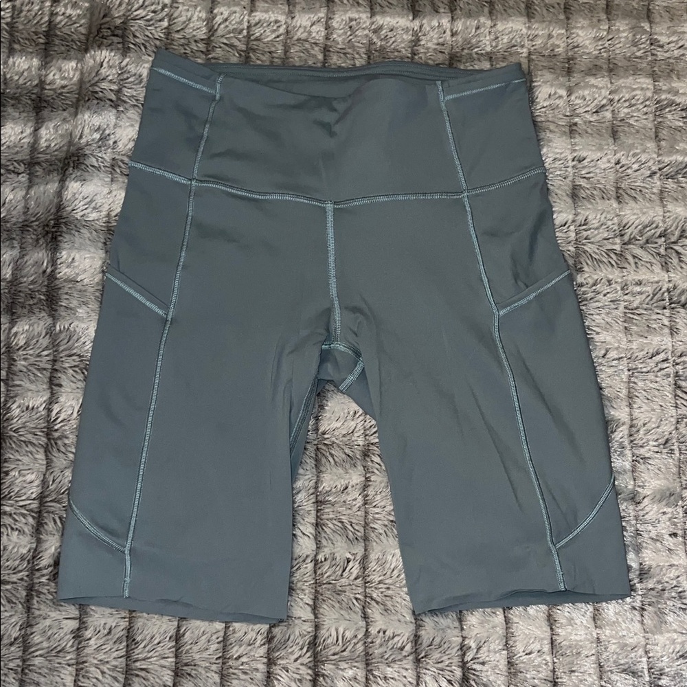 Lululemon blue bike shorts